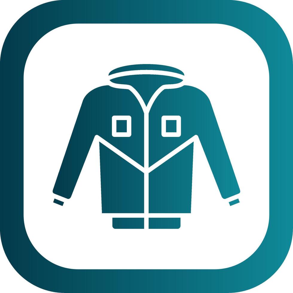 Jacket Glyph Gradient Corner Icon vector