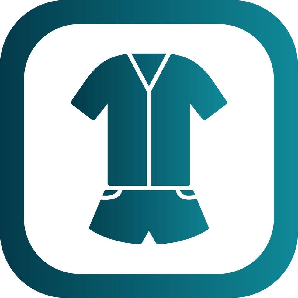 Jumpsuit Glyph Gradient Corner Icon vector