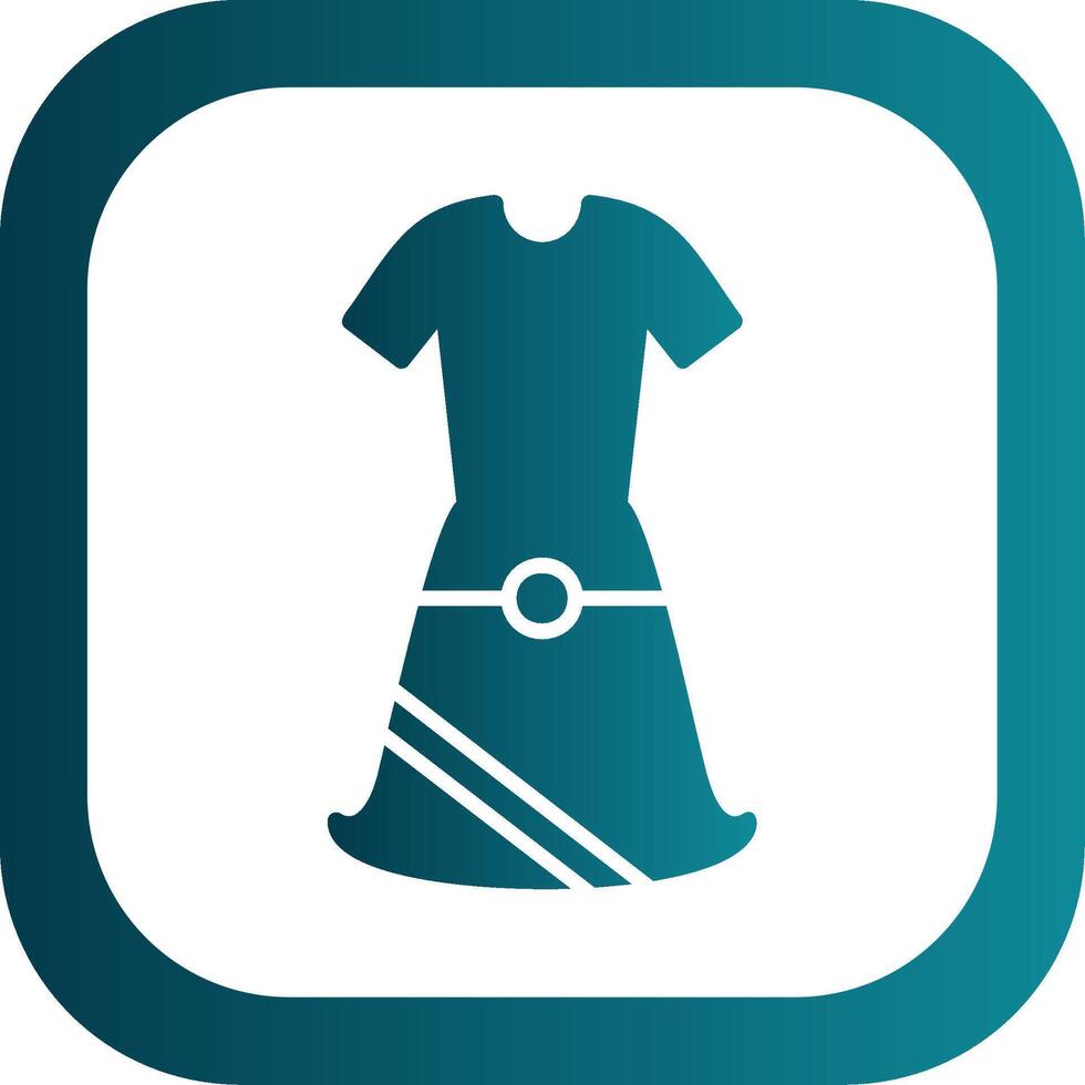 Dress Glyph Gradient Corner Icon vector