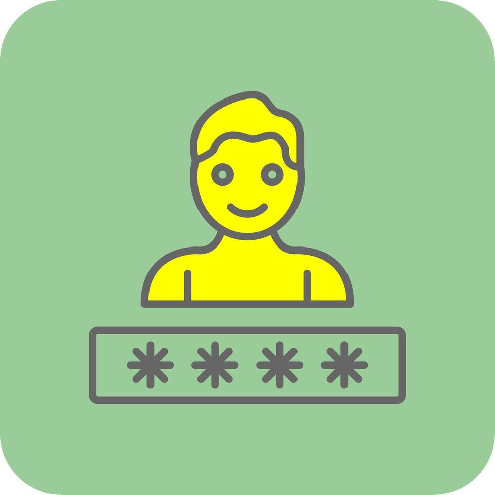 Account Password Glyph Gradient Corner Icon vector