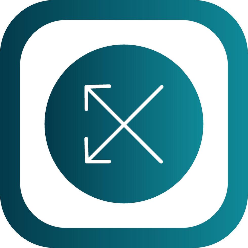 Intersect Glyph Gradient Corner Icon vector