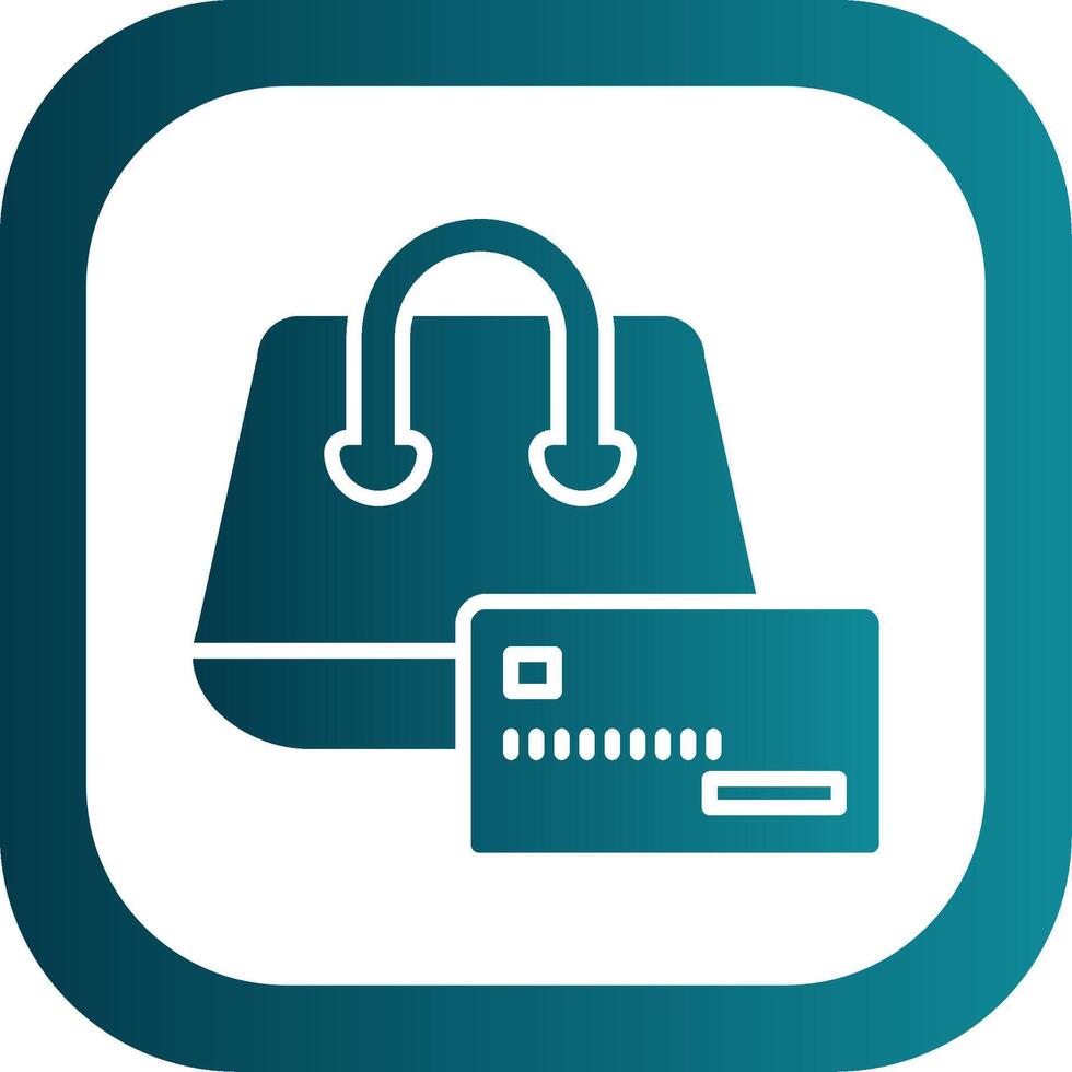 Buying On Credit Glyph Gradient Corner Icon vector