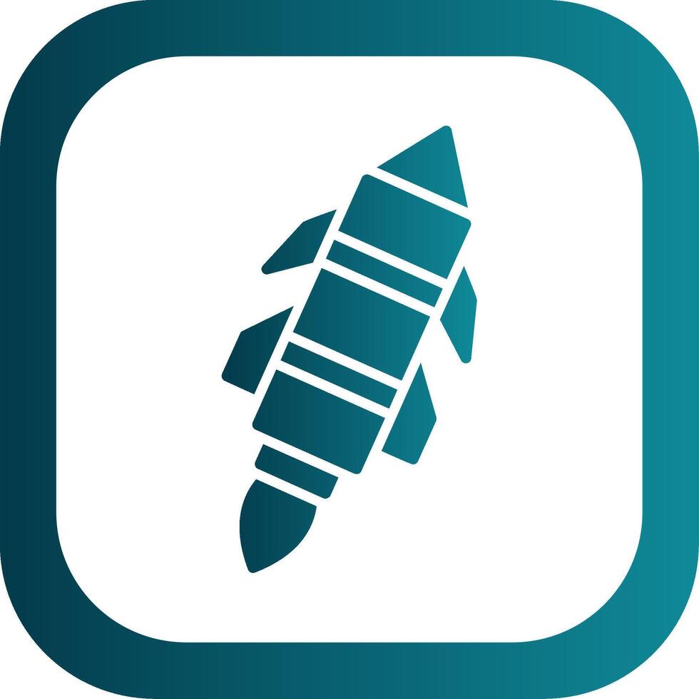 Missile Glyph Gradient Corner Icon vector