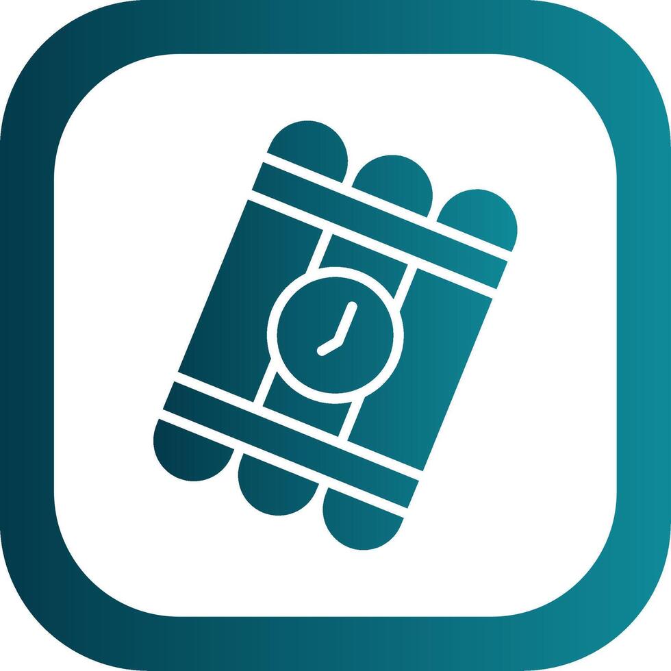 Bomb Glyph Gradient Corner Icon vector