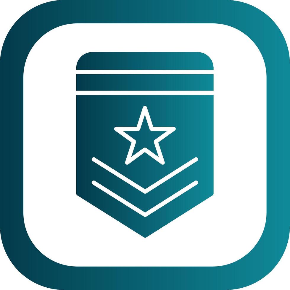 Badge Glyph Gradient Corner Icon vector
