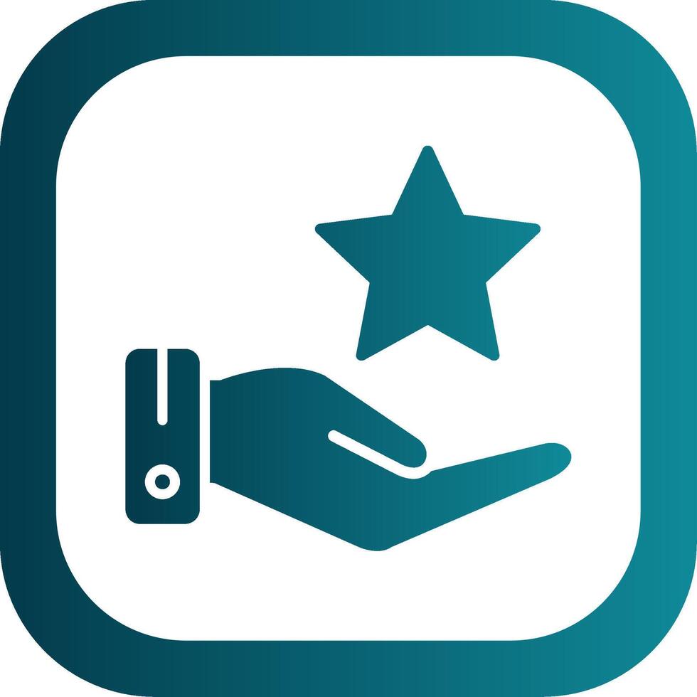 Star Glyph Gradient Corner Icon vector