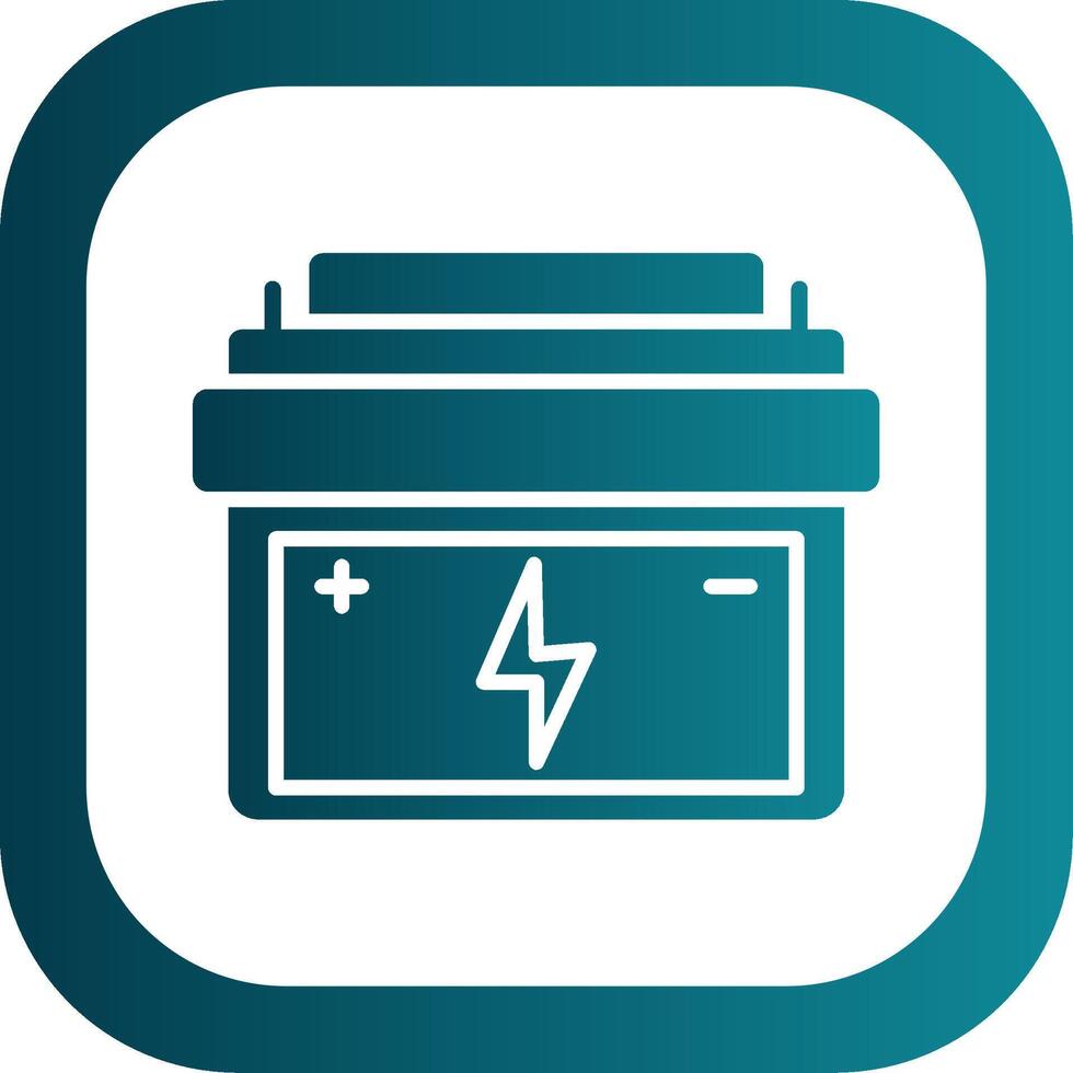 Battery Glyph Gradient Corner Icon vector