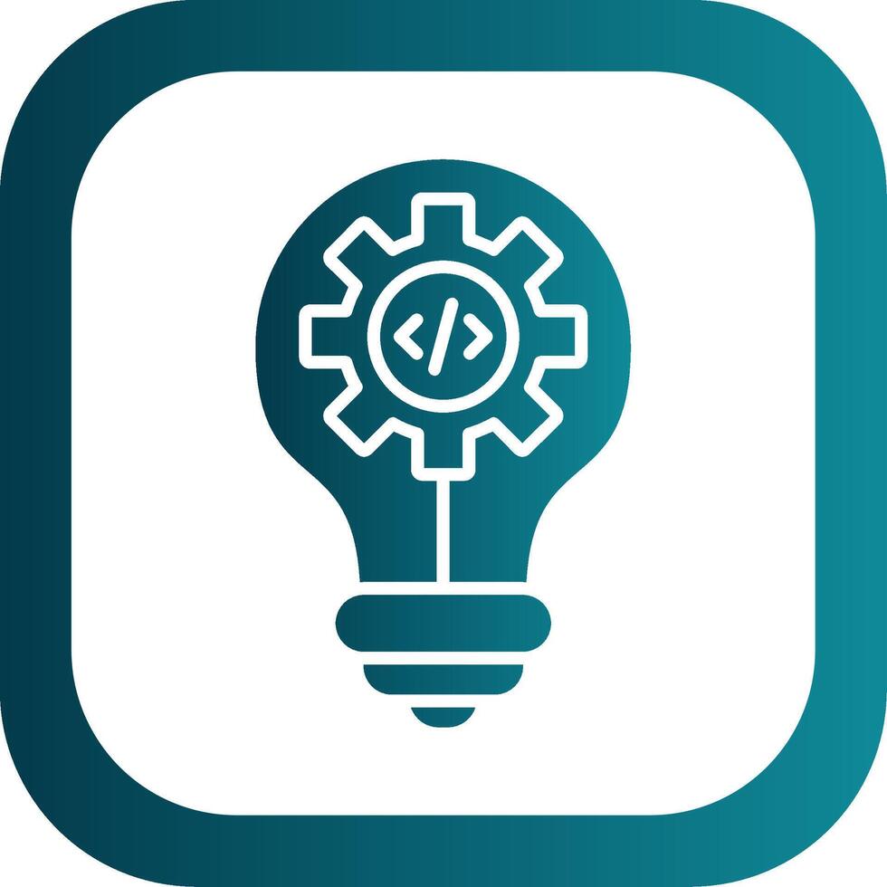 Idea Glyph Gradient Corner Icon vector