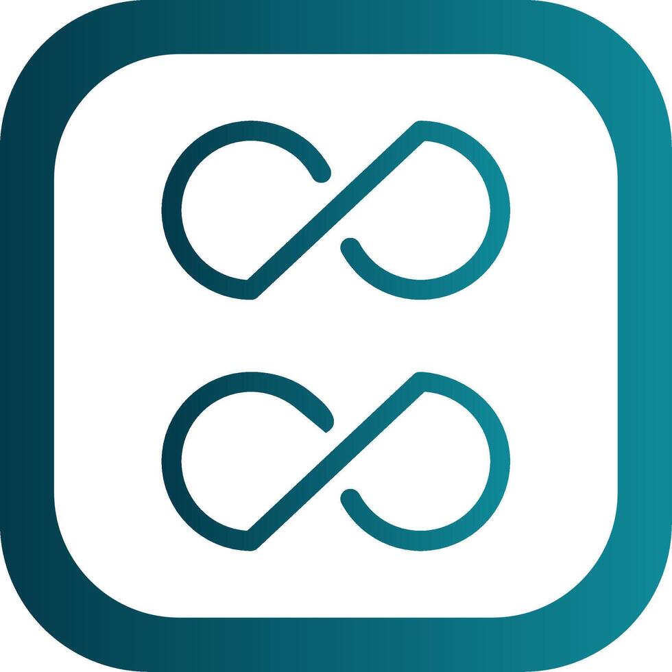 Infinity Glyph Gradient Corner Icon vector