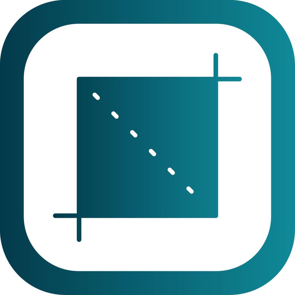 Crop Glyph Gradient Corner Icon vector