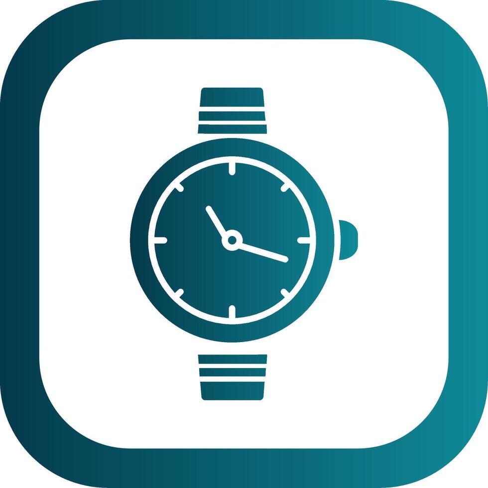 reloj glifo degradado esquina icono vector