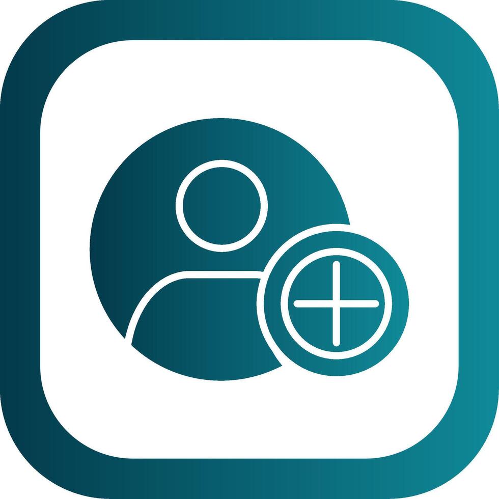 Add Glyph Gradient Corner Icon vector