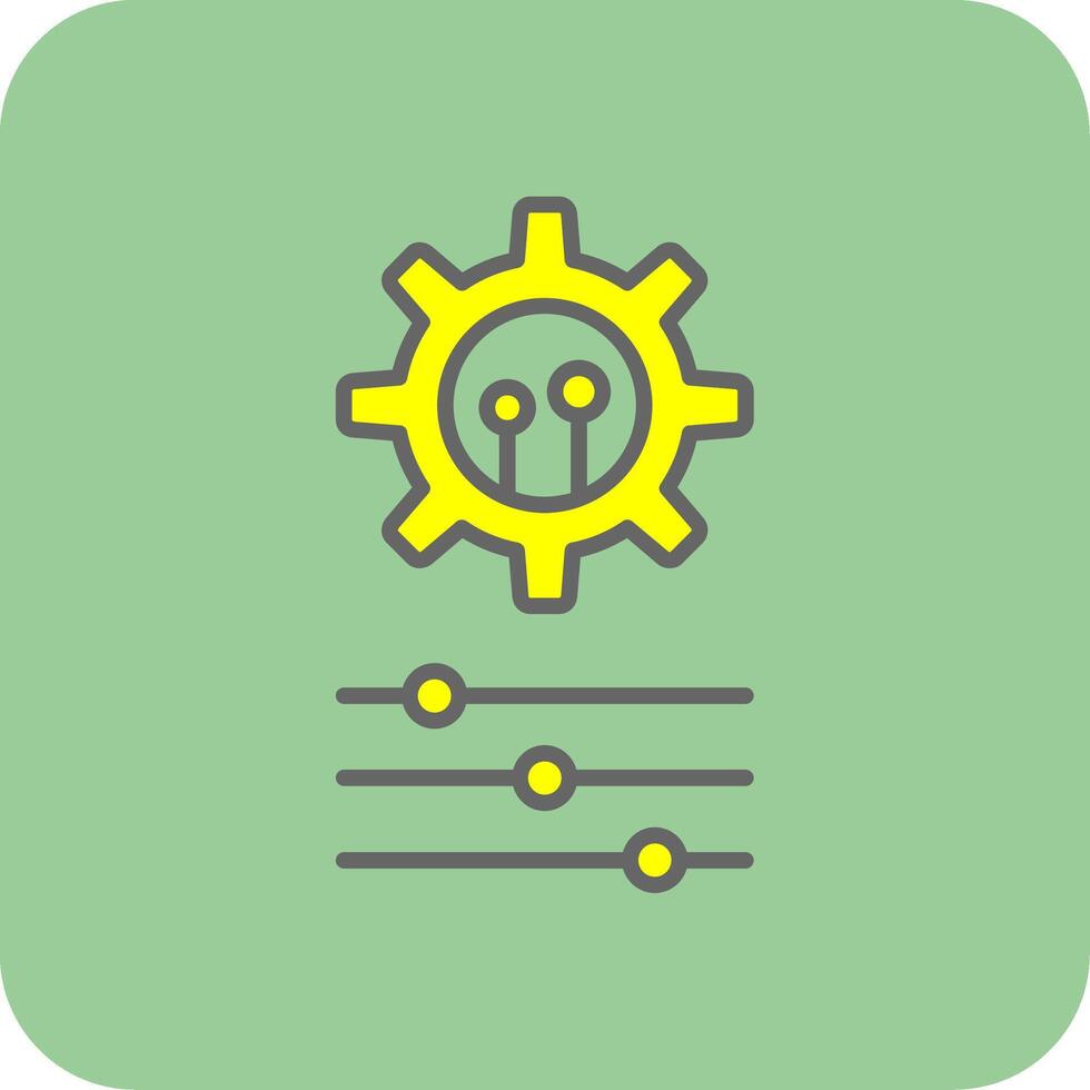 Settings Glyph Gradient Corner Icon vector