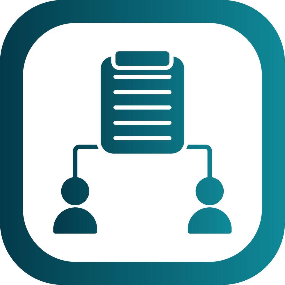 Clipboard Glyph Gradient Corner Icon vector