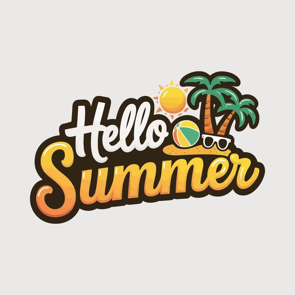 hello summer t shirt design,Print Summer t-shirt design vector