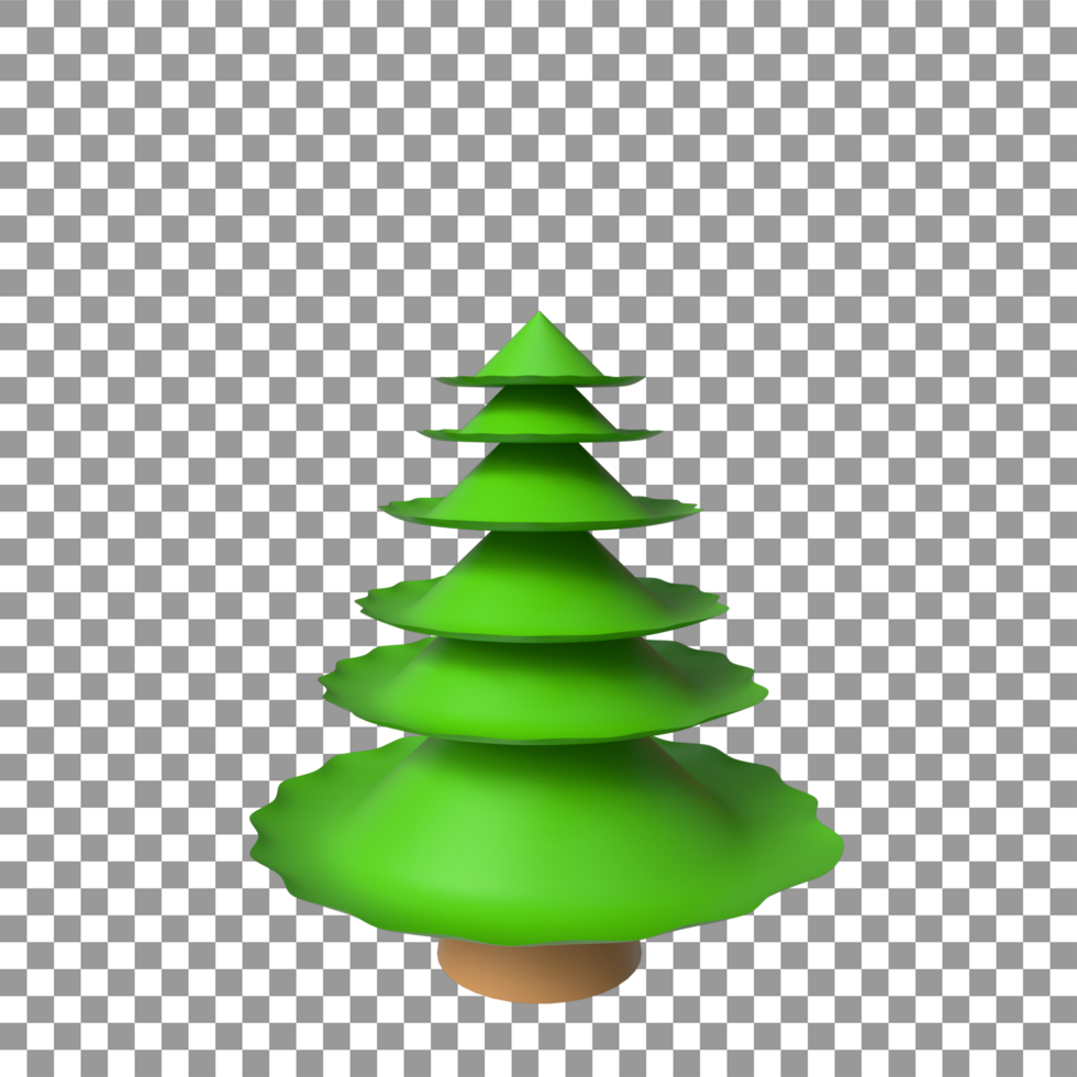 3d Natal árvore com dourado Estrela Renderização psd