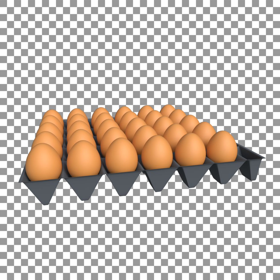 Realistic 3d Eggs rendering, grocery product, and food design psd