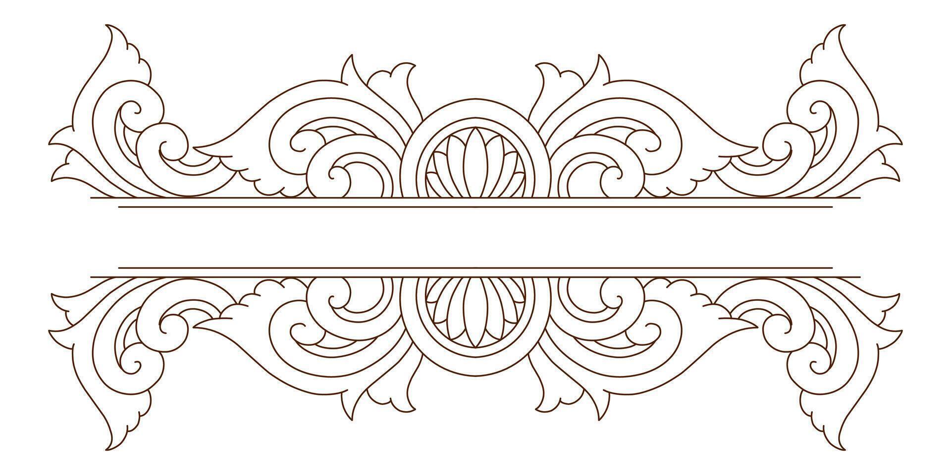 Line art Classic vintage elements ornament frame vector