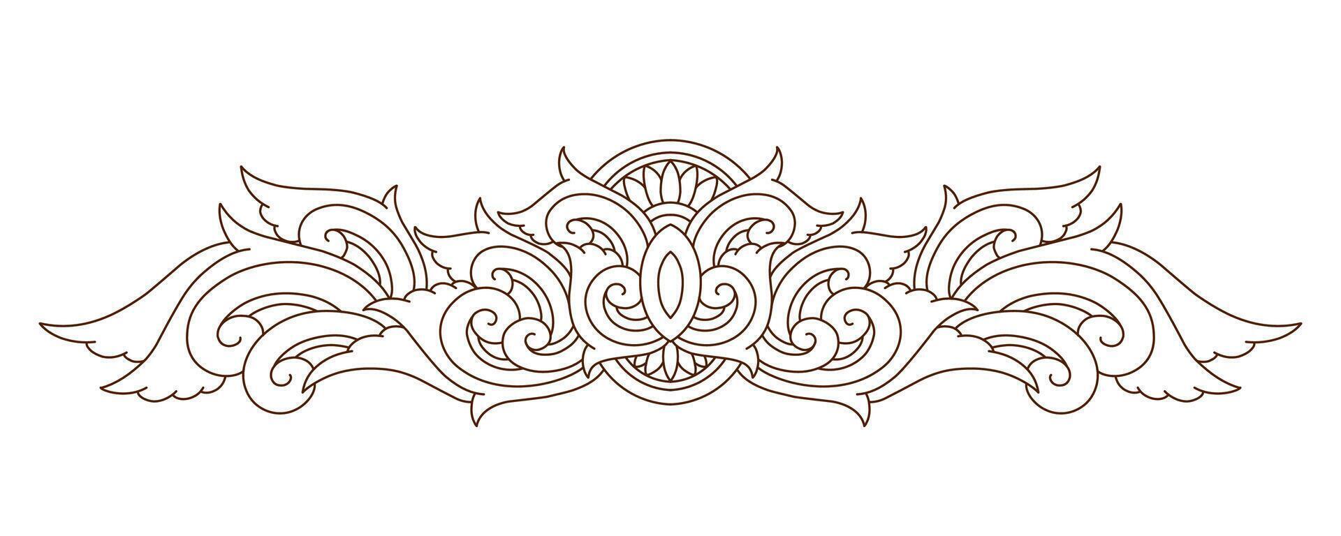 Line art Classic vintage elements ornament frame vector