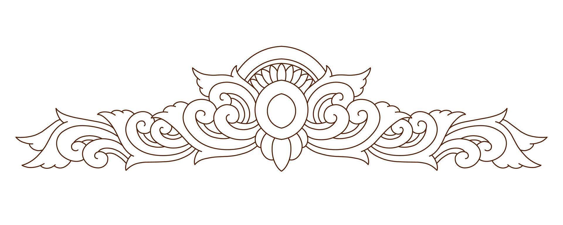 Line art Classic vintage elements ornament frame vector