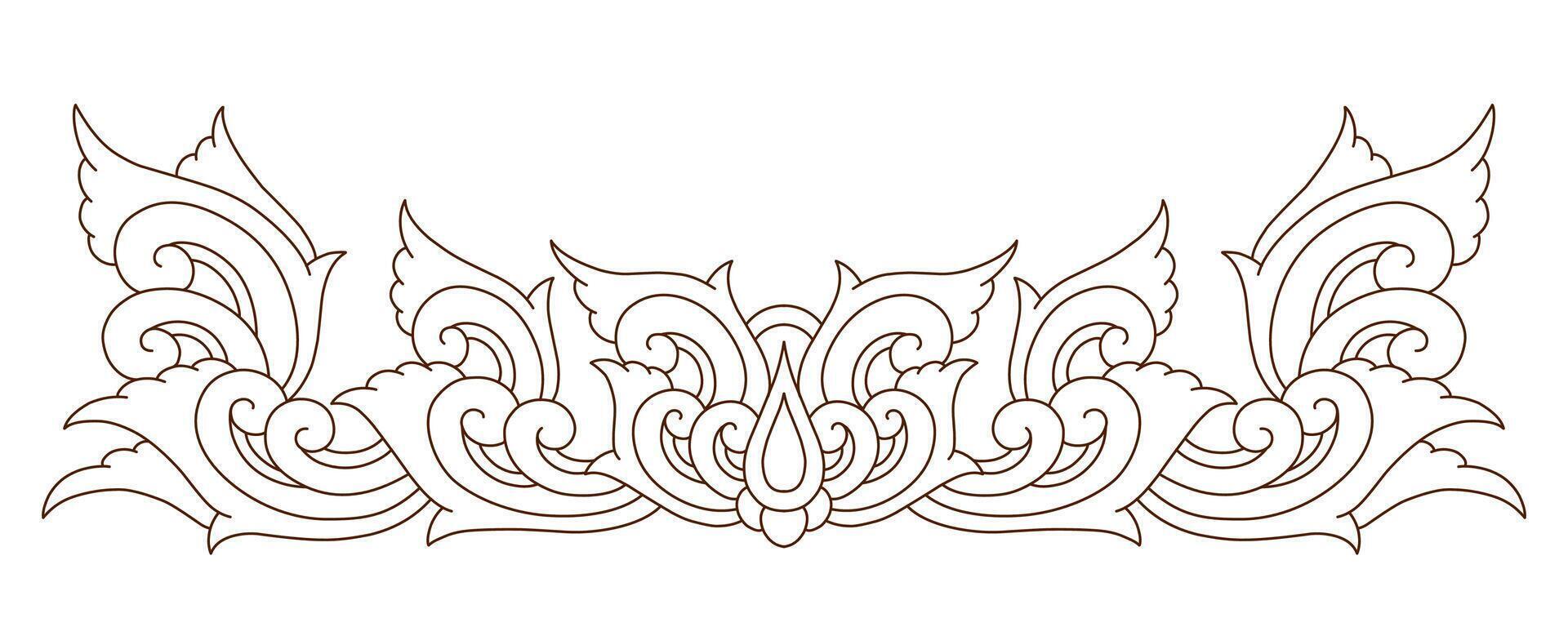 Line art Classic vintage elements ornament frame vector