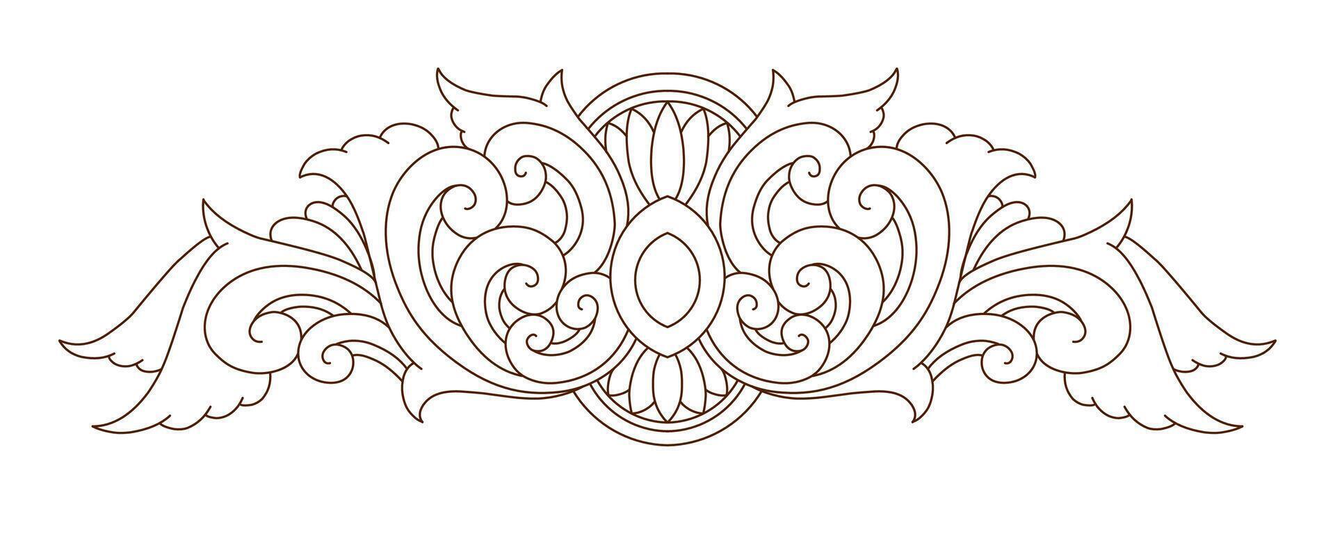 Line art Classic vintage elements ornament frame vector