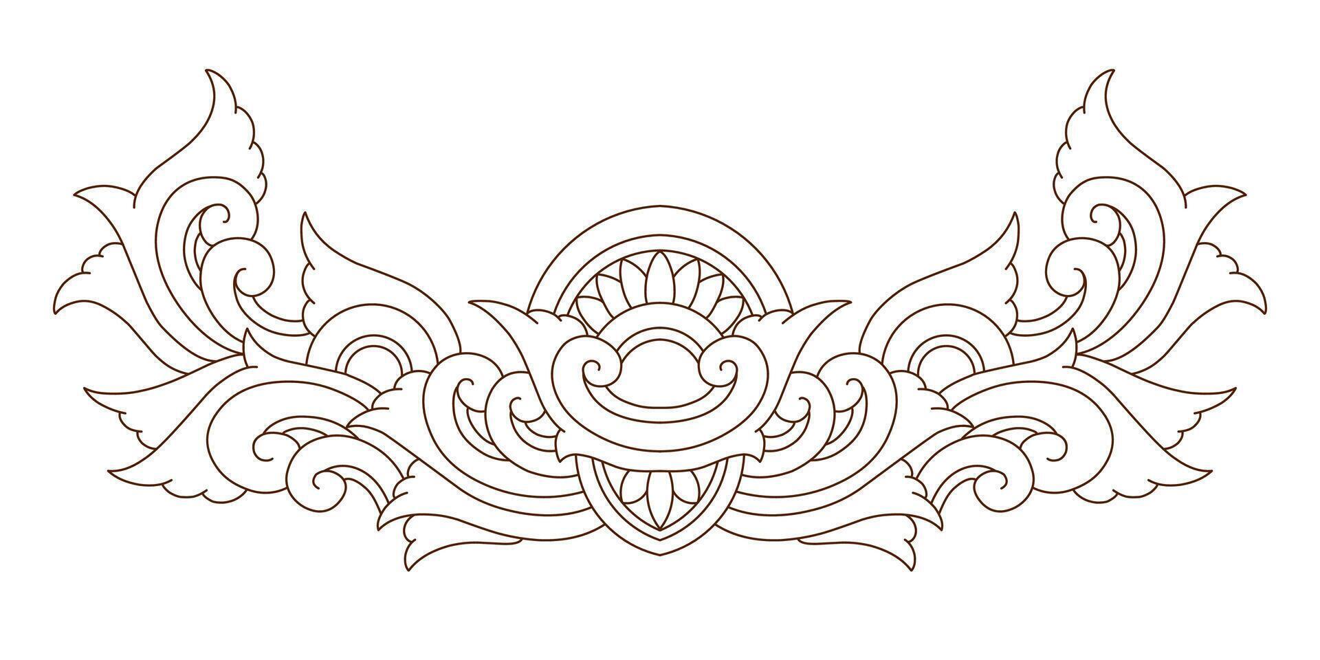 Line art Classic vintage elements ornament frame vector