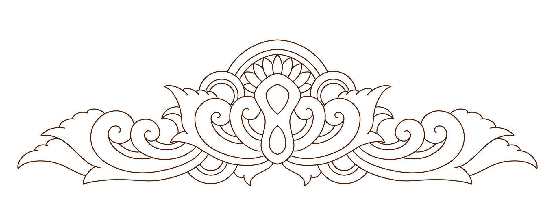 Line art Classic vintage elements ornament frame vector