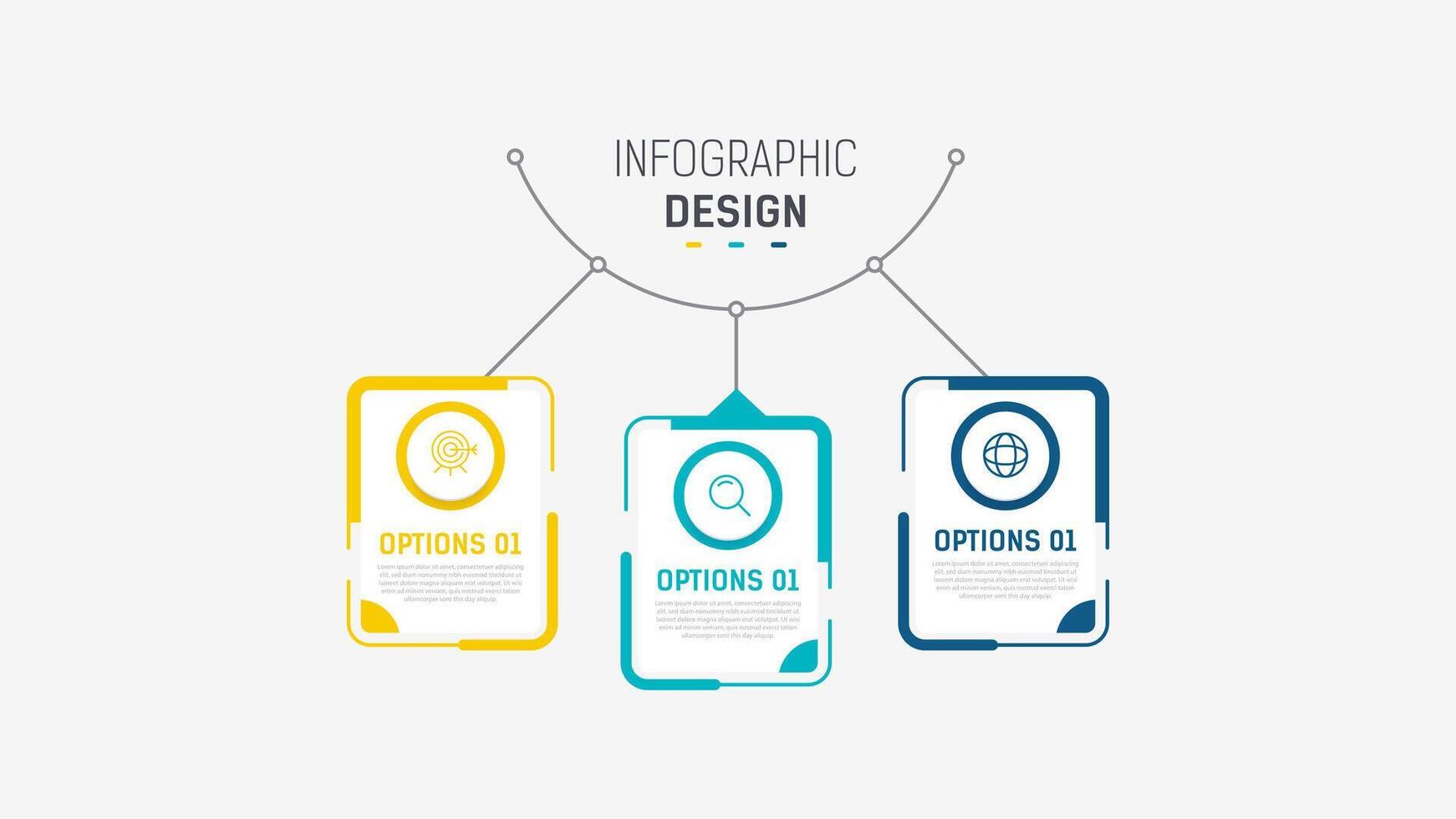 Three Step Infographic label design template with line icons. process steps diagram, presentations, workflow layout, banner, flow chart, info graph illustration. vector