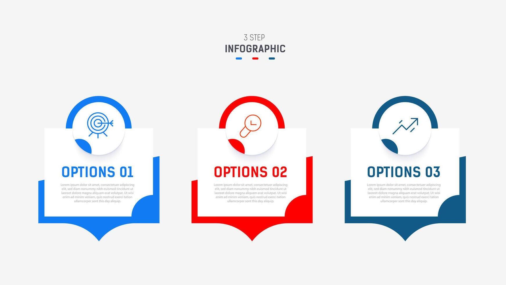 Three Step Infographic label design template with line icons. process steps diagram, presentations, workflow layout, banner, flow chart, info graph illustration. vector