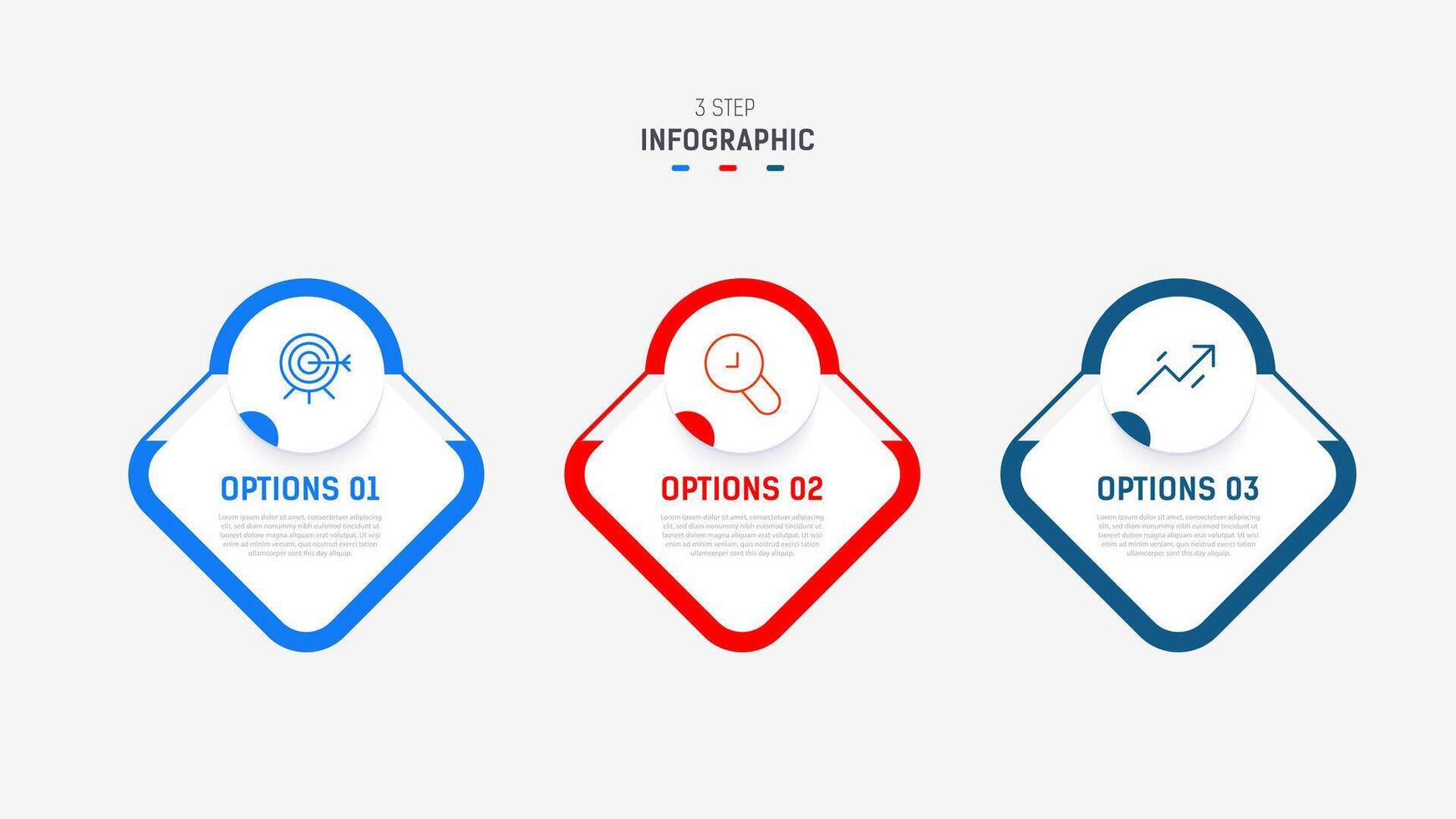 Tres paso infografía etiqueta diseño modelo con línea iconos proceso pasos diagrama, presentaciones, flujo de trabajo disposición, bandera, fluir cuadro, informacion grafico ilustración. vector