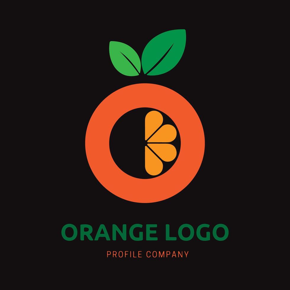 Orange logo design for brand company or identity vector