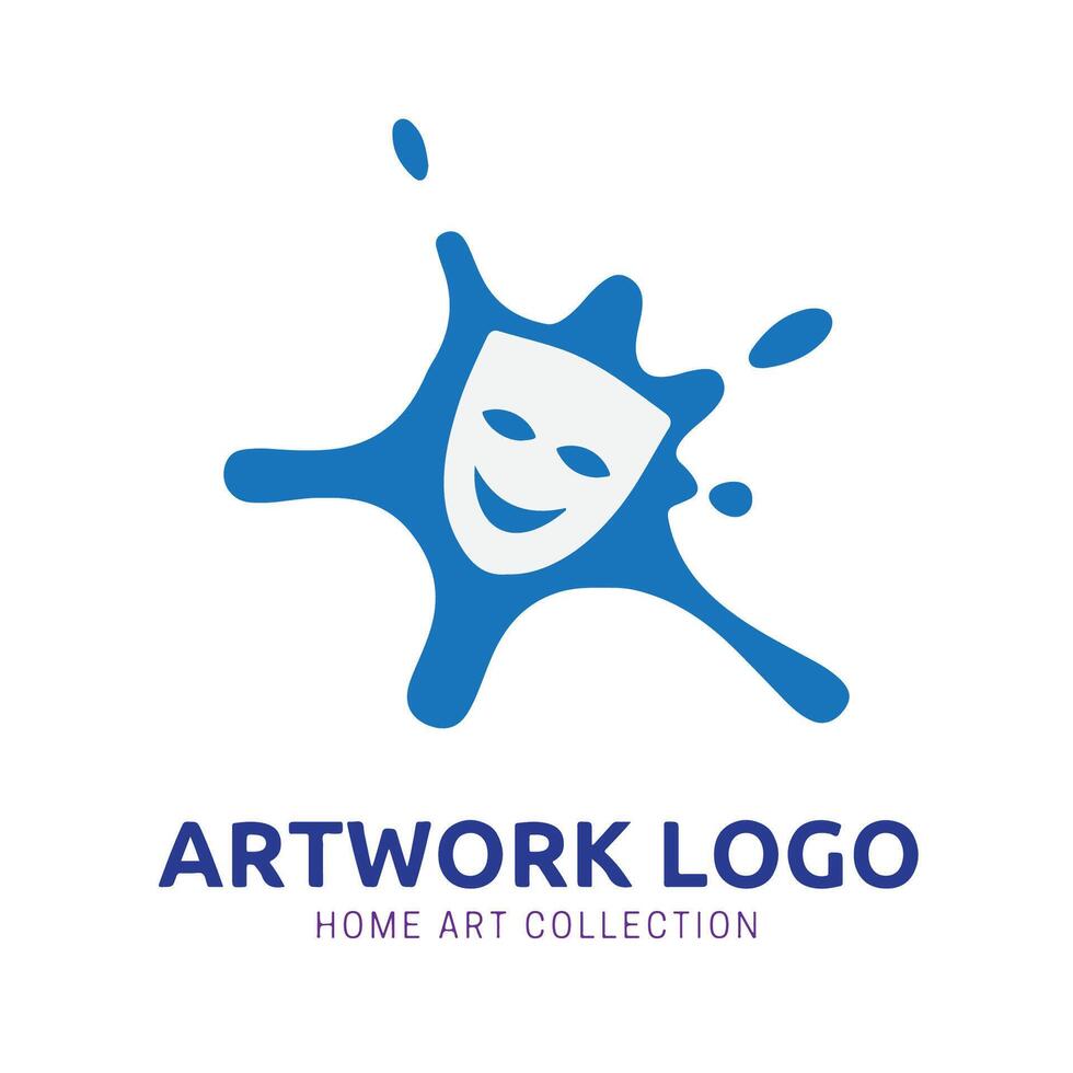 Art studio logo design for club or community vector