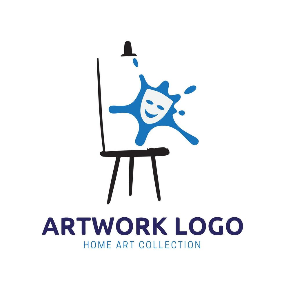 Art studio logo design for club or community vector