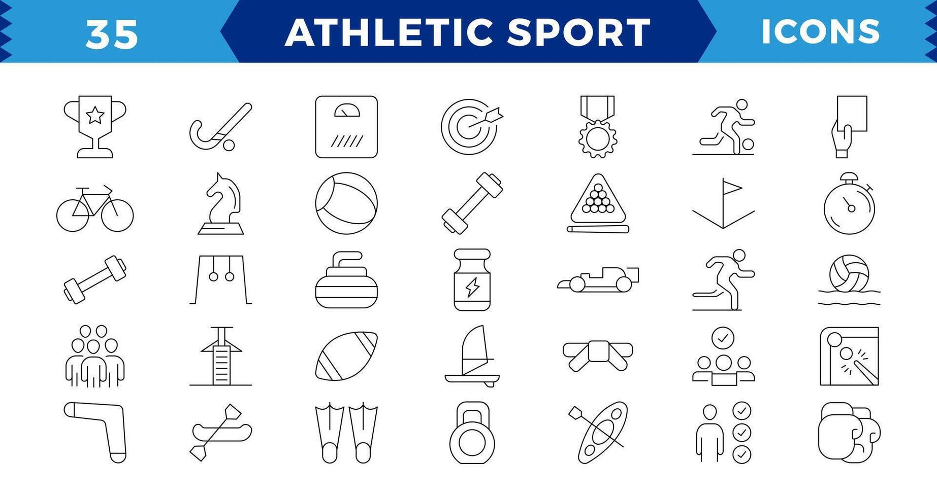 Simple Set of Athletic sport Related Line Icons. Pixel perfect.Contains such Icons as Riding Water Bike, SUP Boarding, headcare ,Windsurfing and more. Editable Stroke. vector