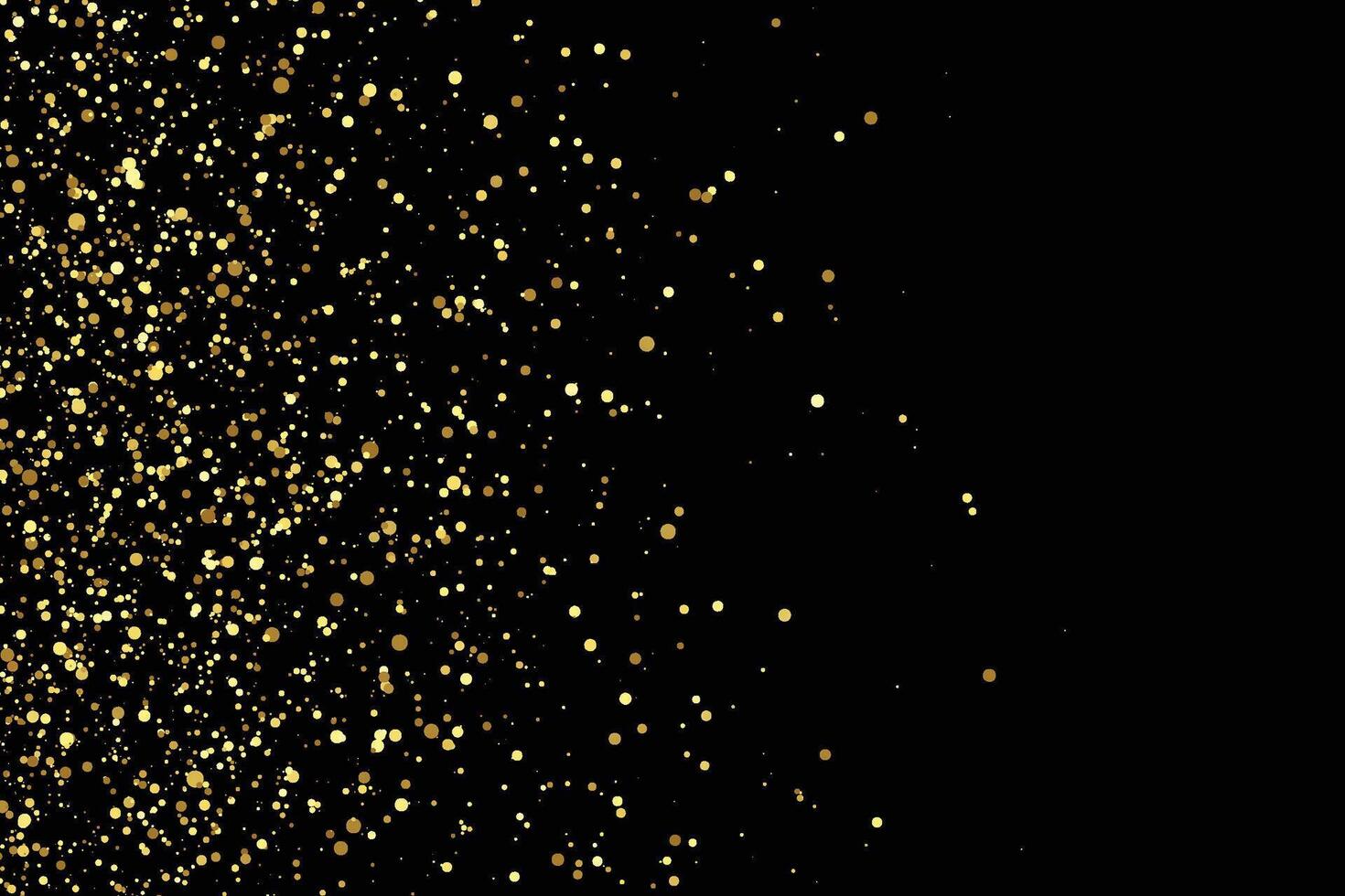 Gold Glitter Confetti Dots Abstract Circle Shape vector