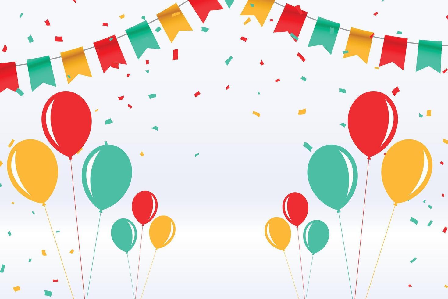 Happy holiday background with bright multicollor balloons. Raster version. vector