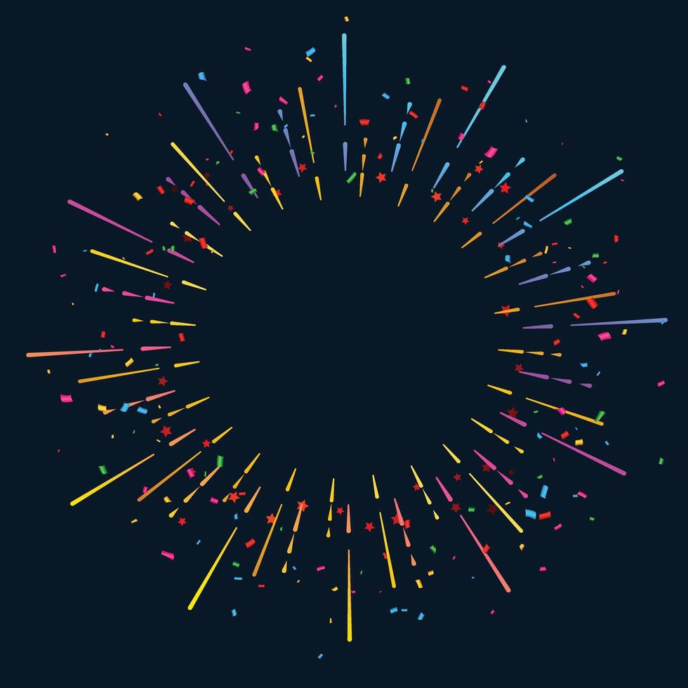 Celebration background with confetti and ribbons. illustration. vector