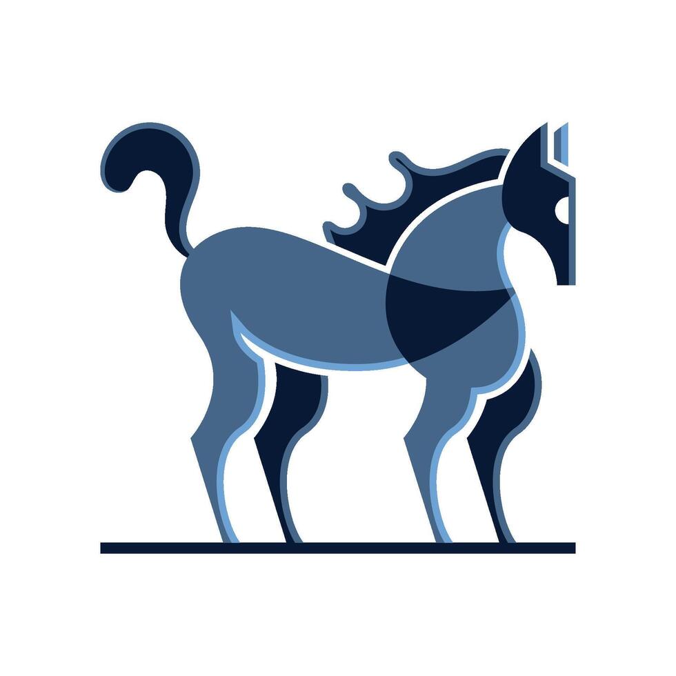 ILLUSTRATION 56 ELEGANT AND ABSTRACT HORSE ILLUSTRATION vector