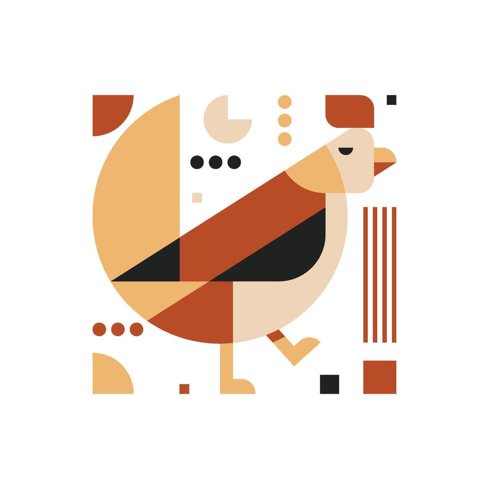 ILLUSTRATION 59 GEOMETRIC ILLUSTRATION OF BIRD vector