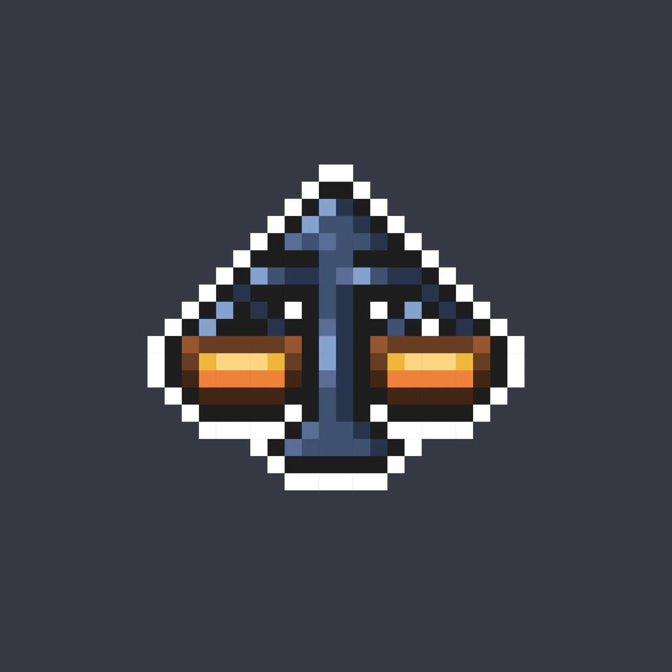 scale in pixel art style vector