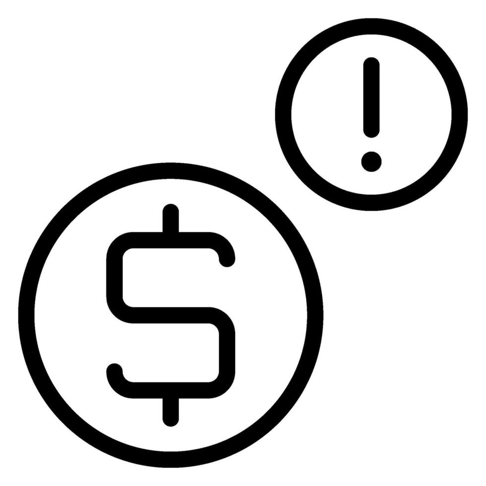 warning line icon vector