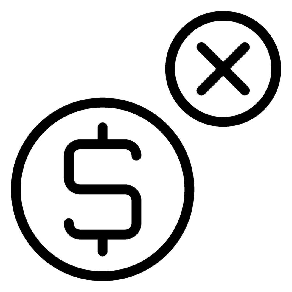not accepted line icon vector
