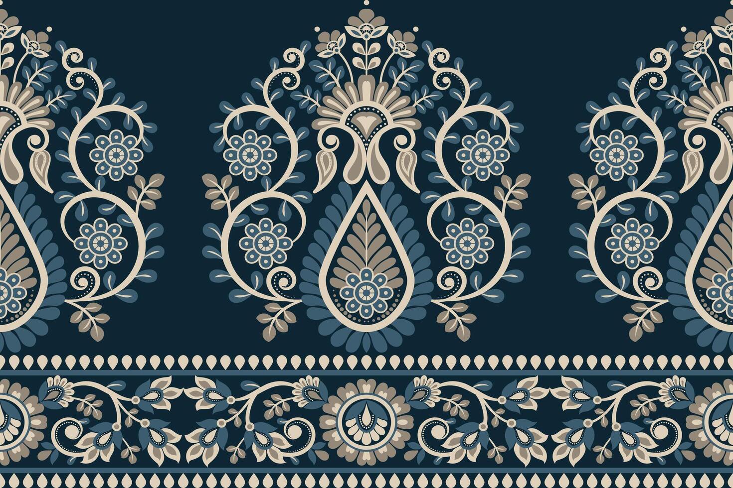 Seamless pattern background Geometric ethnic oriental ikat seamless pattern traditional Design for background, carpet, wallpaper, clothing, wrapping, Batik, fabric, illustration embroidery. vector