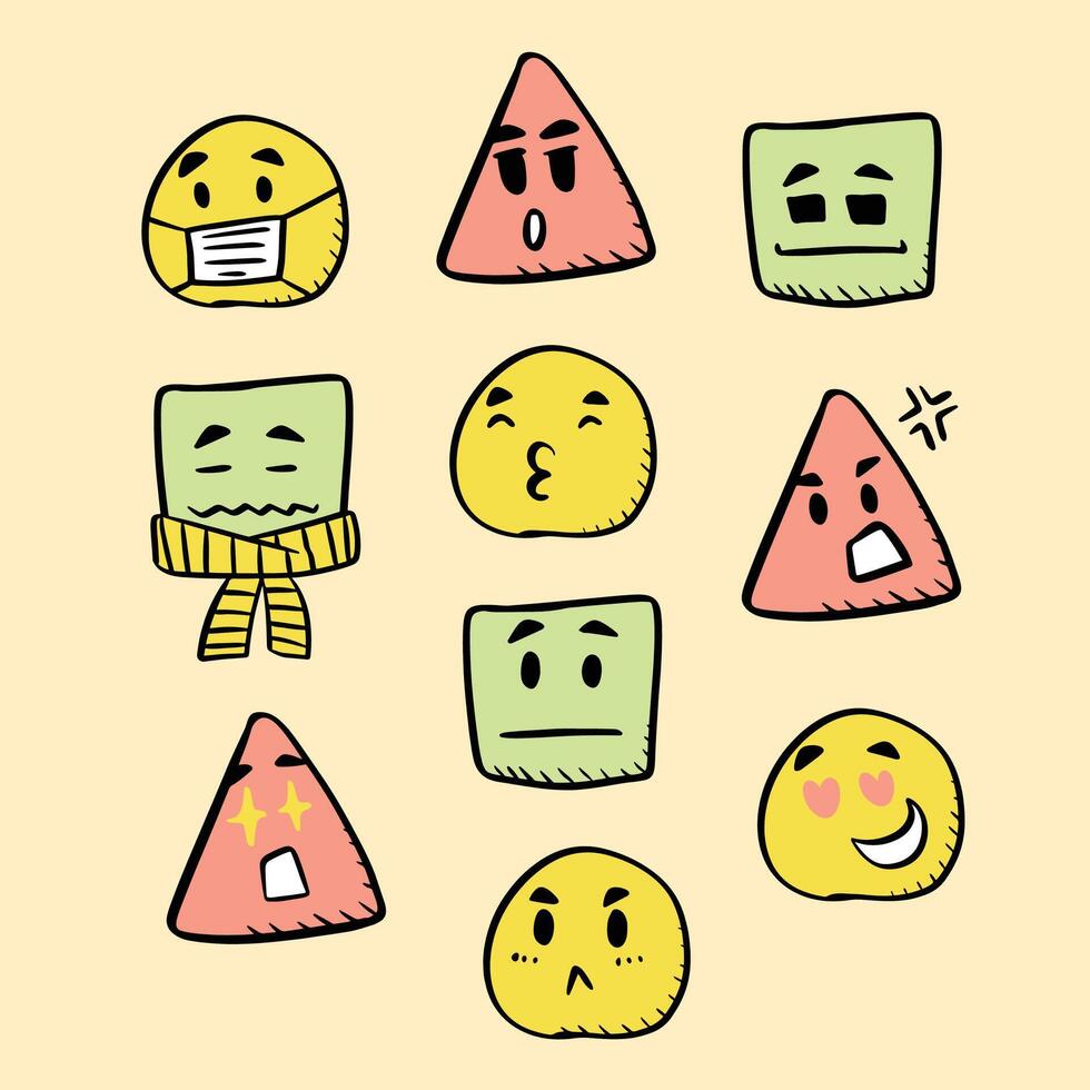 Cute Emoji Sticker vector