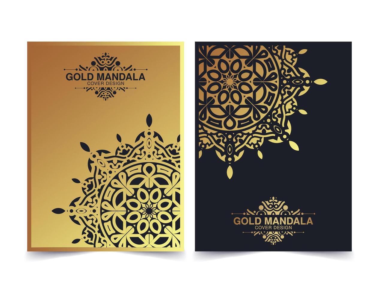 Luxury mandala cover in dark color vector