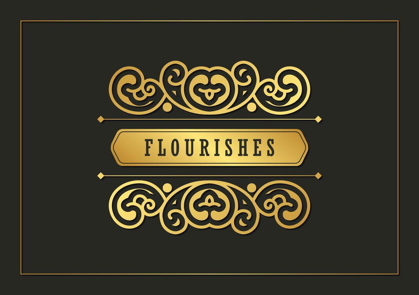 Luxury ornament greeting card template vector
