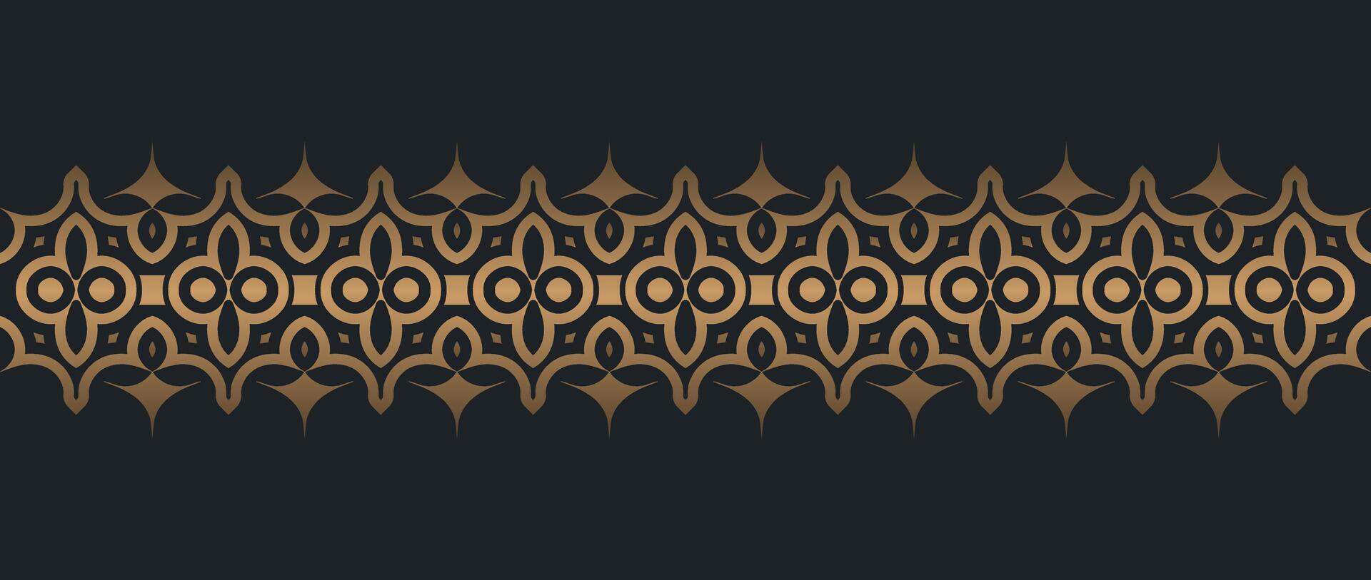 Elegant golden ornamental border template vector