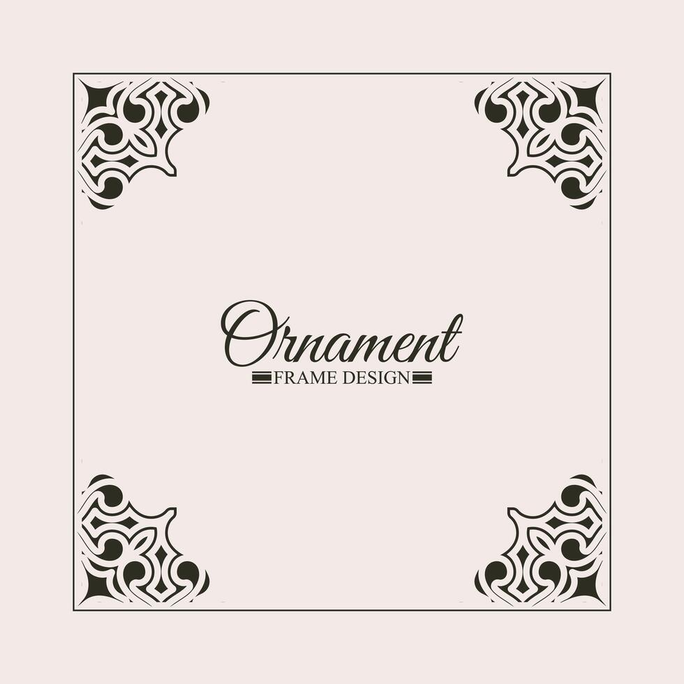Flat decorative frame design background vector