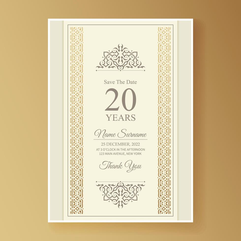 elegant birthday invitation template vector